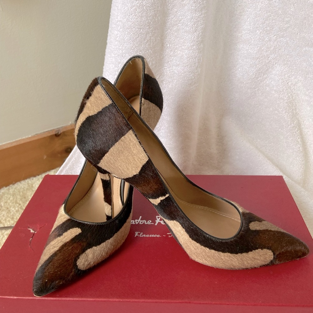 Salvatore Ferragamo Cacao Nero Lamb Heals